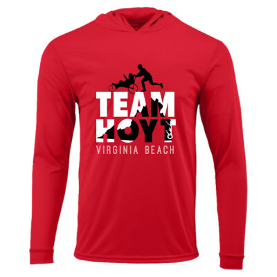 Bahama Performance Hooded Long Sleeve T-Shirt Red Thumbnail