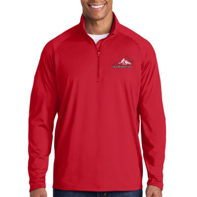 Sport Wick ® Stretch 1/4 Zip Pullover Red Thumbnail