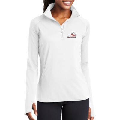 Women's Sport Wick ® Stretch 1/4 Zip Pullover White Thumbnail